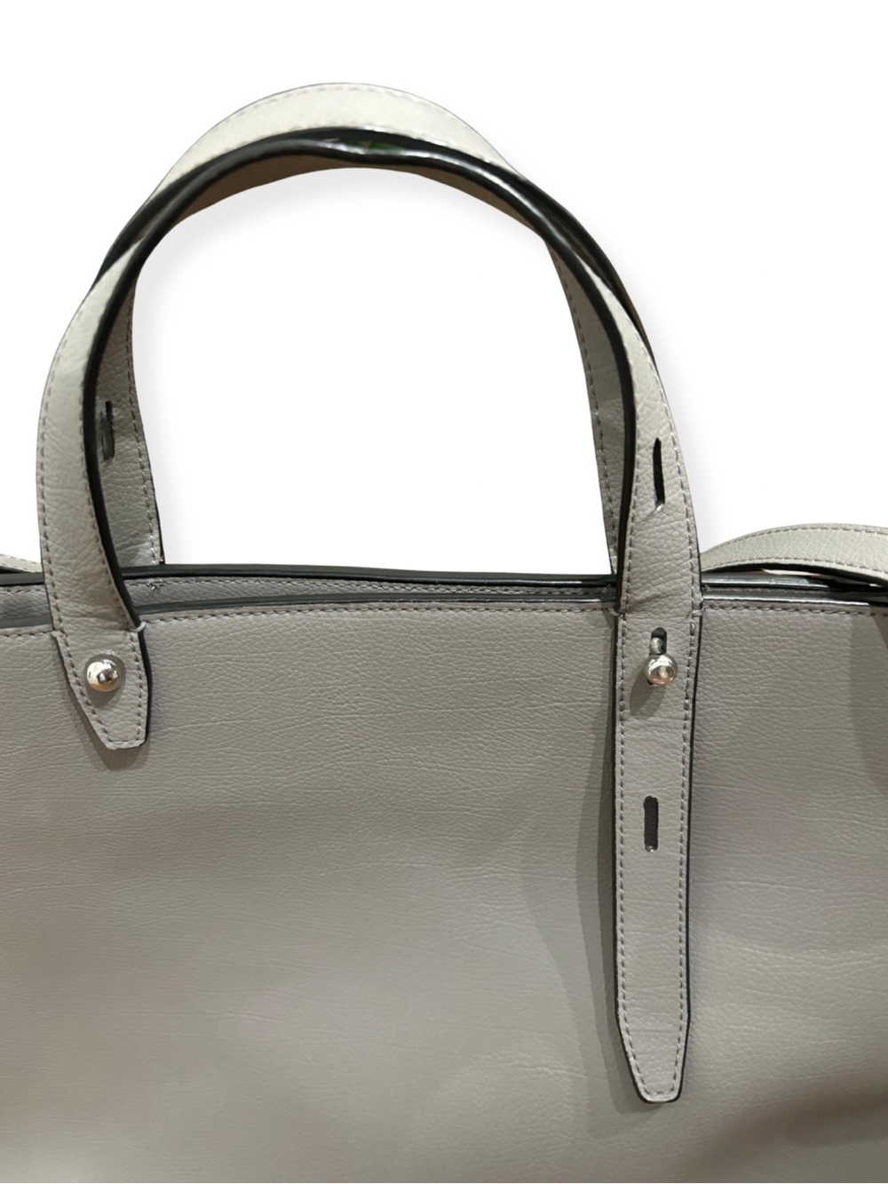 Rebecca Minkoff Light Gray Tote Bag Large Structured Carryall - Picture 4 of 13